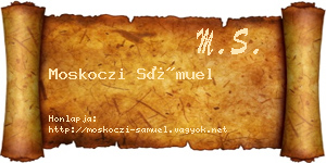 Moskoczi Sámuel névjegykártya